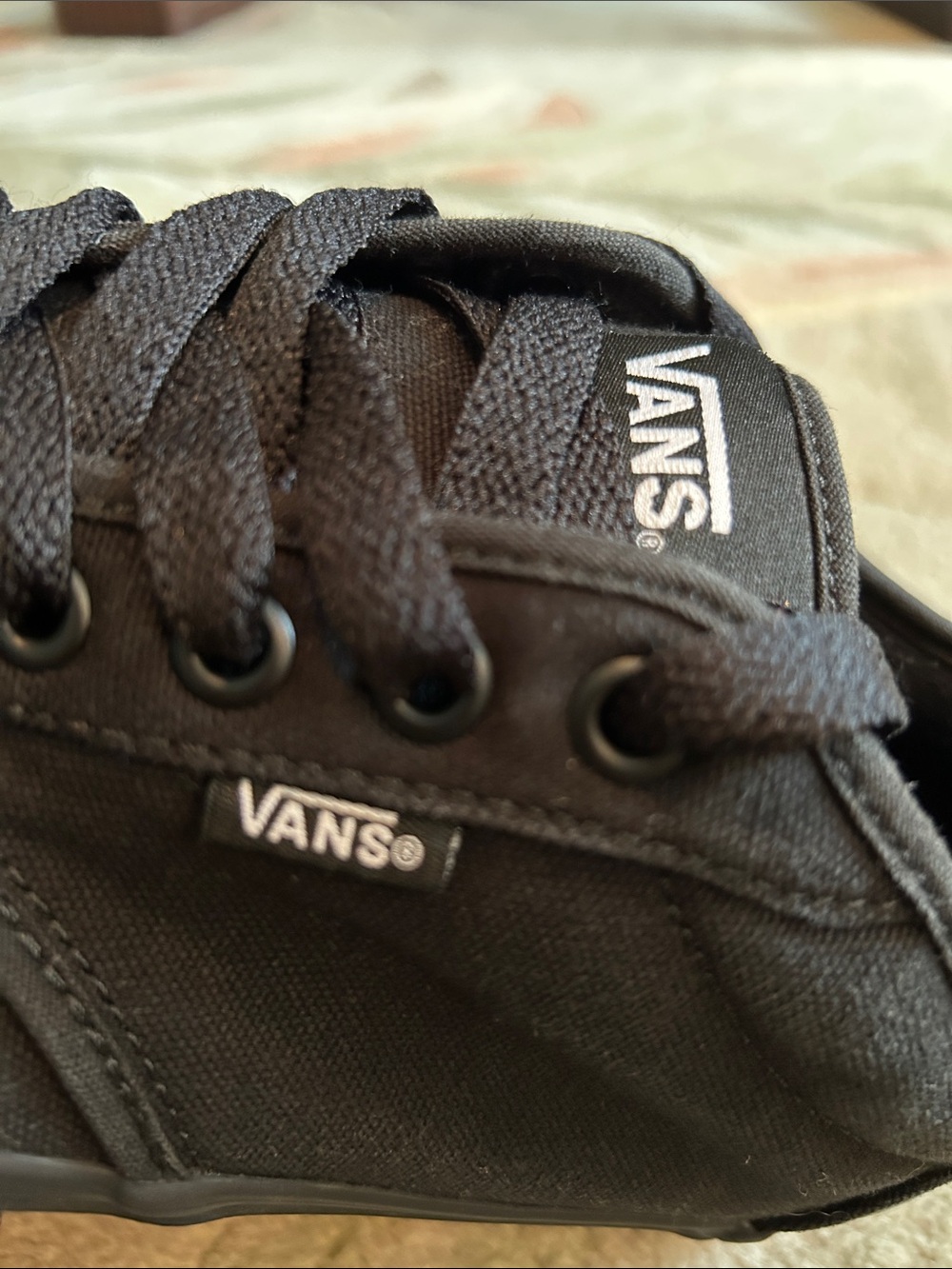 Vans Black Canvas Low-Top Skate Sneakers - Picture 7 of 9